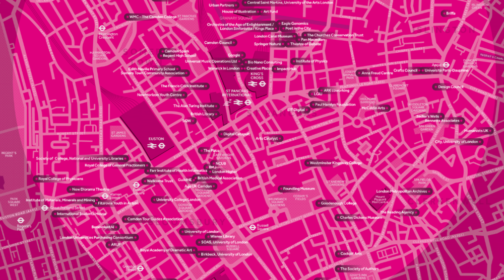 ロンドンのKnowledge Quarterの地図