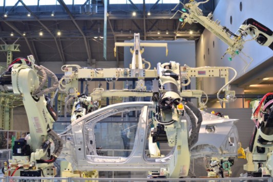 Japanese automotive sector. Car manufacturing plant.