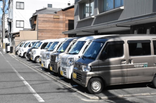 Kei cars on a Japanese street