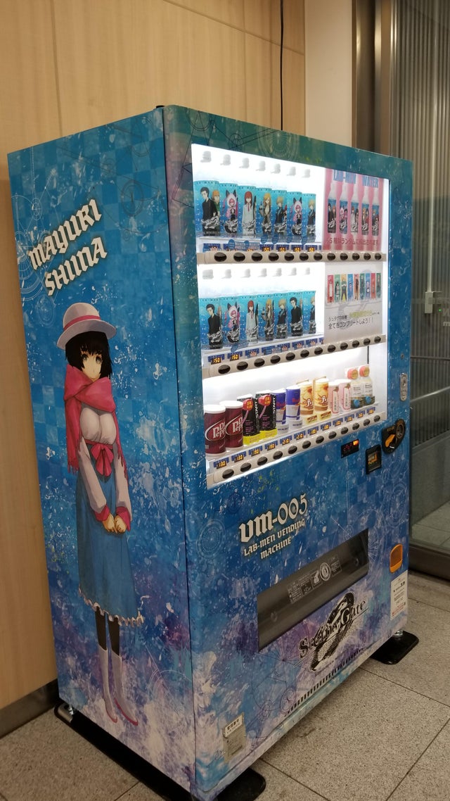 Steins;Gate 0 Branded Vending Machine in Akihabara Tokyo
