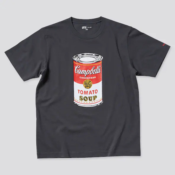 ユニクロのキャンベルのトマトスープのTシャツ