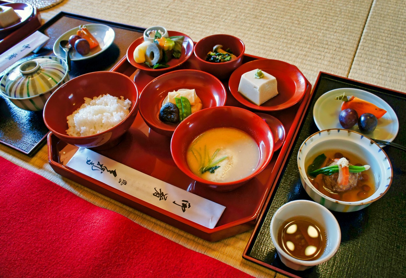 Photo of "kaiseki" small plate vegan food in Japan.